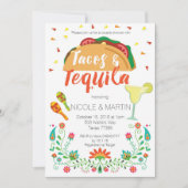 Tacos und Tequila Dusche Einladung (Vorderseite)