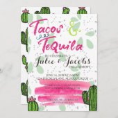 Tacos und Tequila-Engagement Einladung (Vorne/Hinten)