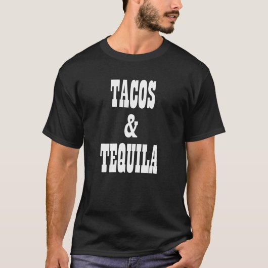 Tacos und Tequila Essen Taco Tequila Shows Drinki T-Shirt (Vorderseite)