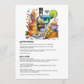 Tacos und Tequila Fiesta Celebration Menükarte (Vorderseite)