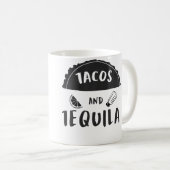 Tacos und Tequila Fiesta-Feier Kaffeetasse (VorderseiteRechts)