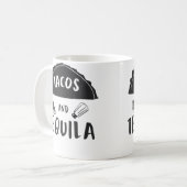 Tacos und Tequila Fiesta-Feier Kaffeetasse (Vorderseite Links)