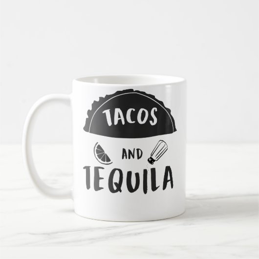 Tacos und Tequila Fiesta-Feier Kaffeetasse (Links)