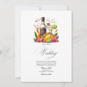 Tacos und Tequila Fiesta Wedding Einladung (Vorderseite)