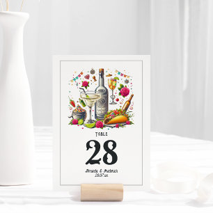 Tacos und Tequila Fiesta Wedding Tischnummer