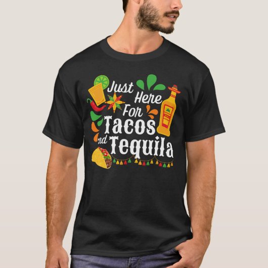 Tacos und Tequila Funny Cinco de Mayo Taco Diensta T-Shirt (Vorderseite)