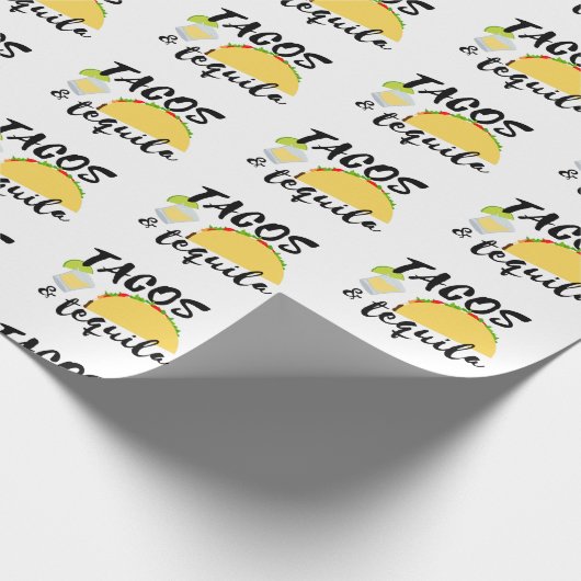 Tacos und Tequila Geschenkpapier (Ecke)