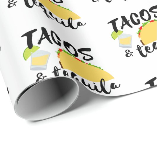 Tacos und Tequila Geschenkpapier (Rolleneckpunkt)