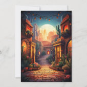 Tacos und Tequila Hochzeit mit Monogramm Flasche Einladung (Rückseite)