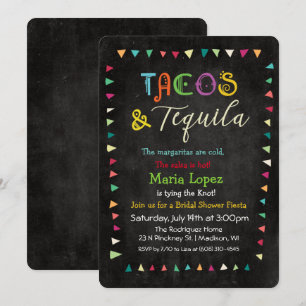 Tacos und Tequila Junggesellinnenabschied Einladun Einladung