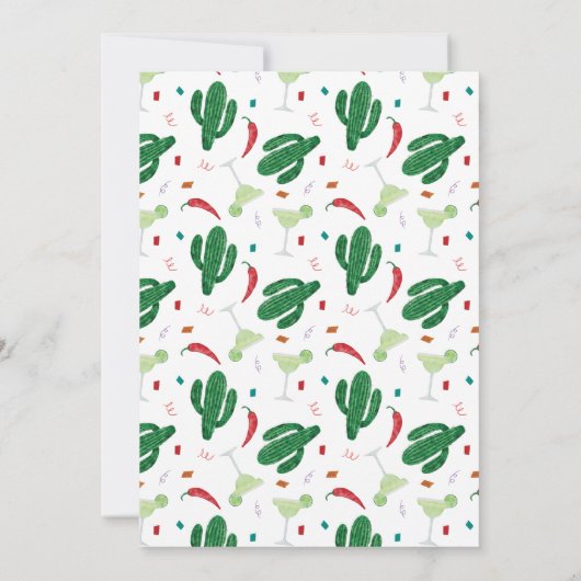 Tacos und Tequila Margarita Brautparty Einladung (Rückseite)