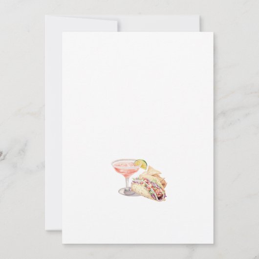 Tacos und Tequila Margarita Einladung zum Geburtst (Rückseite)