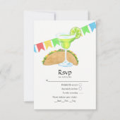 Tacos und Tequila RSVP Karte (Vorderseite)