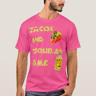 Tacos und Tequila Time mexikanische Küche T-Shirt