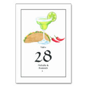Tacos und Tequila Tischnummer (Vorderseite)