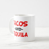 Tacos und Tequila witzig Kaffeetasse (Vorderseite Links)