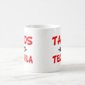 Tacos und Tequila witzig Kaffeetasse (Mittel)