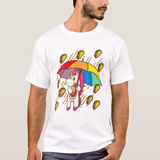 Tacos Unicorn Lover Umbrella T-Shirt (Vorderseite)