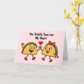 Tacos Valentine-Tageskarte Karte (Gelbe Blume)