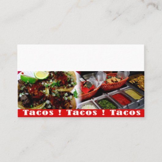 Tacos Visitenkarte (Vorderseite)