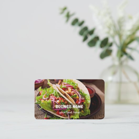Tacos Visitenkarte (Stehend Vorderseite)