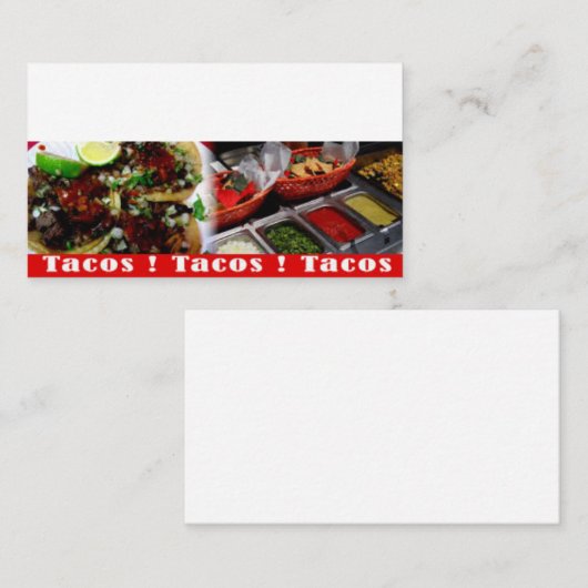 Tacos Visitenkarte (Vorne/Hinten)