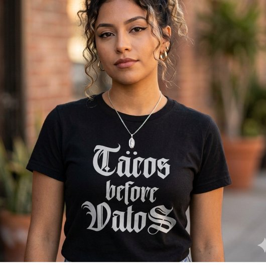 Tacos vor Vatos-lustiges Hemd T-Shirt