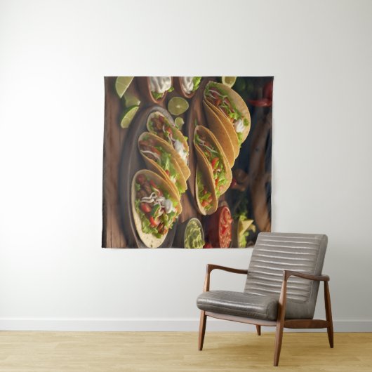 Tacos Wandteppich (Beispiel (Horizontal))
