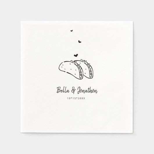 Tacos Wedding Napkin Serviette (Vorderseite)