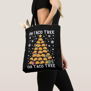 Tacos Weihnachtsbaum Lustiger Xmas Foodie Mexikani Tasche