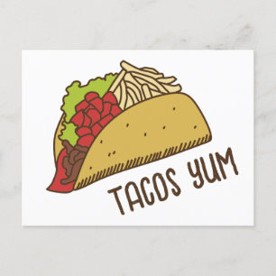 Tacos Yum Postkarte