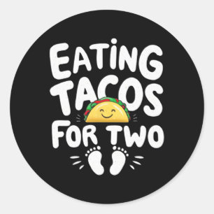 Tacos zu essen für zwei Cinco de Mayo Mütter Tag M Runder Aufkleber