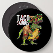 Tacosaurus Cinco De Mayo Dinosaur Taco Party Gift Button (Vorne & Hinten)