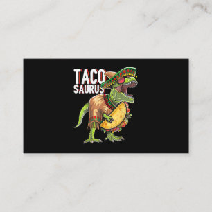 Tacosaurus Cinco De Mayo Dinosaur Taco Party Gift Visitenkarte