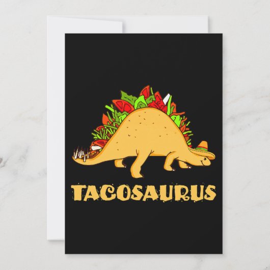 Tacosaurus Cinco de Mayo Funny Taco Dinosaur Einladung (Rückseite)