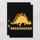 Tacosaurus Cinco de Mayo Funny Taco Dinosaur Einladung (Vorne/Hinten)