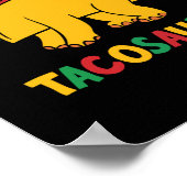 Tacosaurus Cinco de Mayo Funny Taco Dinosaur Poster (Ecke)