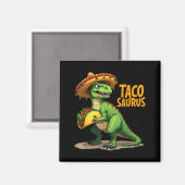 Tacosaurus Cinco de Mayo Party T-Rex Hut Magnet (Vorderseite/Rückseite)