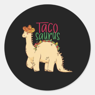 Tacosaurus Funny Cinco de Mayo Taco Dinosaur Lover Runder Aufkleber