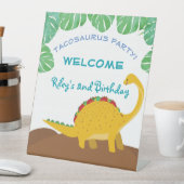 Tacosaurus Geburtstagsparty - Dinosaurier und Taco Sockelschild (In Situ)