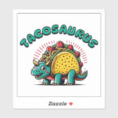 Tacosaurus Lustiger Dinosaurier Aufkleber (Blatt)
