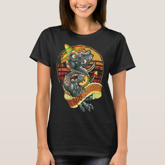 Tacosaurus Rex Cinco De Mayo Mexican Sombrero Ponc T-Shirt (Vorderseite)