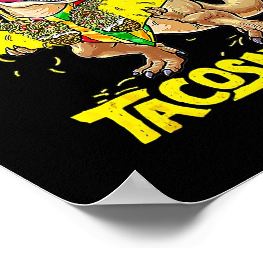 Tacosaurus Rex Dinosaur Taco Kinder Party Funny Poster (Ecke)