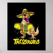Tacosaurus Rex Dinosaur Taco Kinder Party Funny Poster (Vorne)