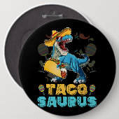 Tacosaurus Shirt Kid Taco Cinco de Mayo Kid Dinosa Button (Vorne & Hinten)