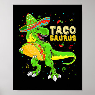 Tacosaurus Shirt Taco Cinco De Mayo Kinder Jungen Poster