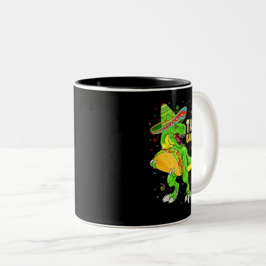 Tacosaurus Shirt Taco Cinco De Mayo Kinder Jungen Zweifarbige Tasse (VorderseiteRechts)