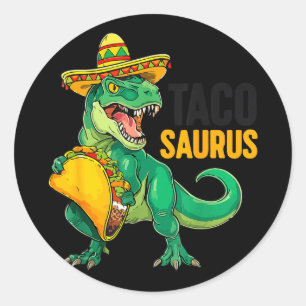 Tacosaurus Taco Dino lustig Cinco Mayo Kleinkind J Runder Aufkleber