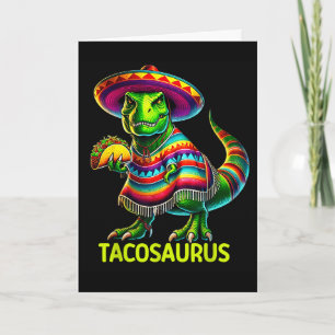 Tacosaurus Taco Dinosaur Cinco de Mayo Mexikanisch Karte