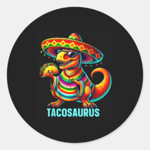 Tacosaurus Taco Dinosaur Cinco de Mayo mexikanisch Runder Aufkleber